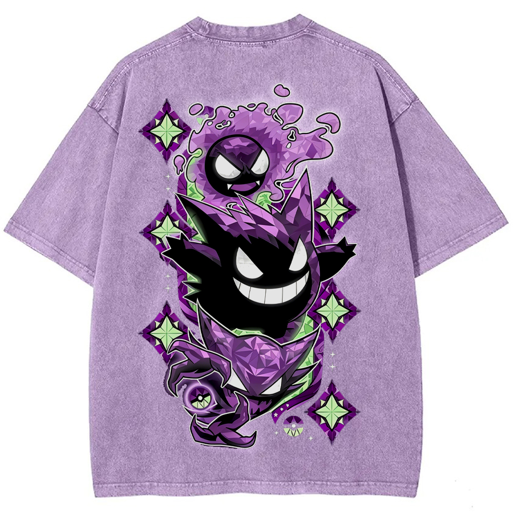 Crystal Ghost Evolution Full Back Graphic Tee | Pokemon Anime