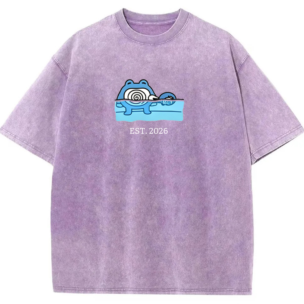 Cute Parent & Kid Poliwhirl Vintage Washed T-Shirt