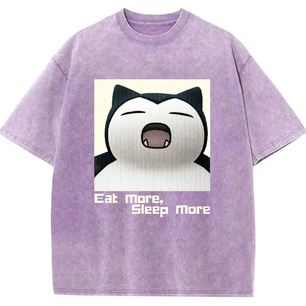 Lazy Daily Snorlax Cartoon Tee | Pokemon Anime