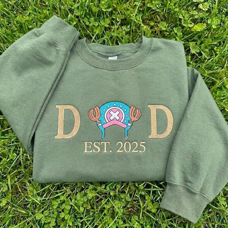 Custom Anime Dad Embroidered Sweatshirt