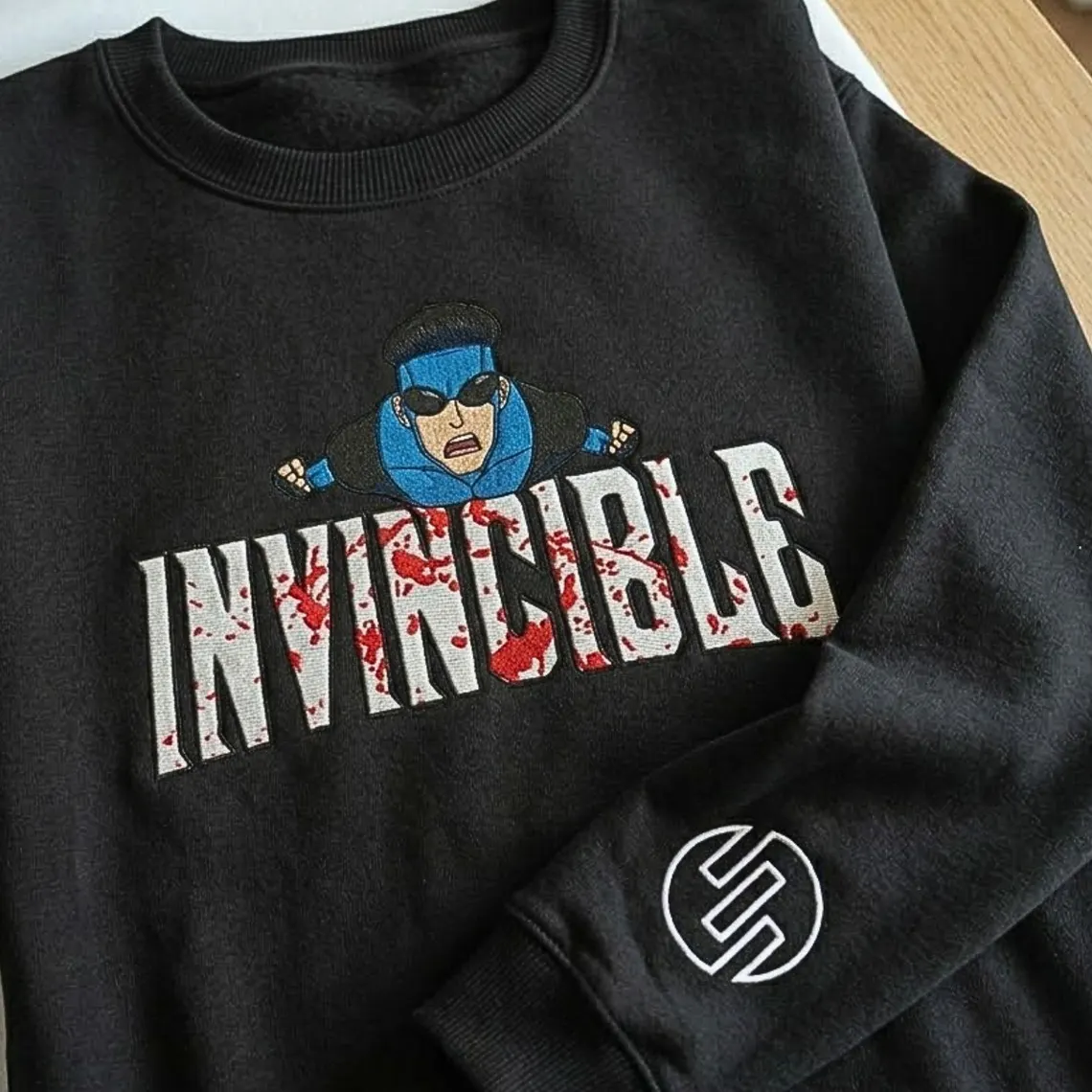 Invincble Mark Grason Comic Embroidered Sweatshirt