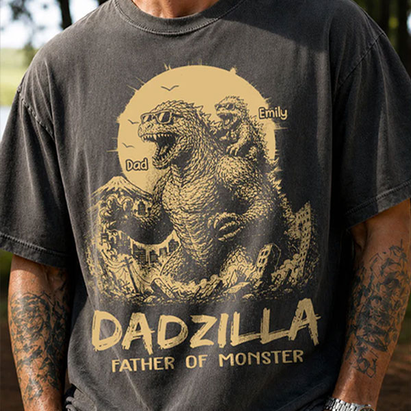 Dadzilla Father Of The Monsters Personalized Shirt Gift For Dad