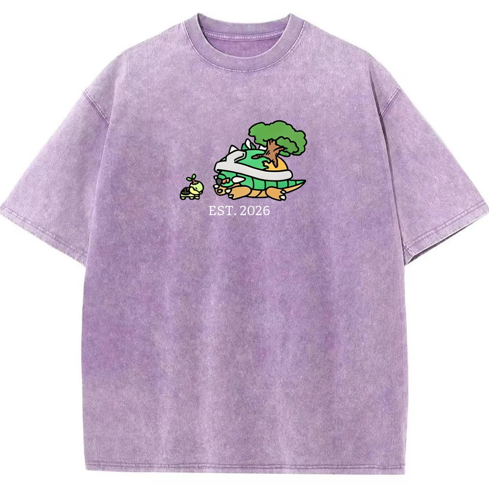 Cute Parent & Kid Torterra Vintage Washed T-Shirt