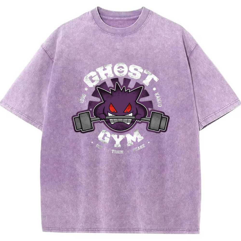 Grunge Ghost Gym Gengar Wash Vintage Tee | Pokemon Anime