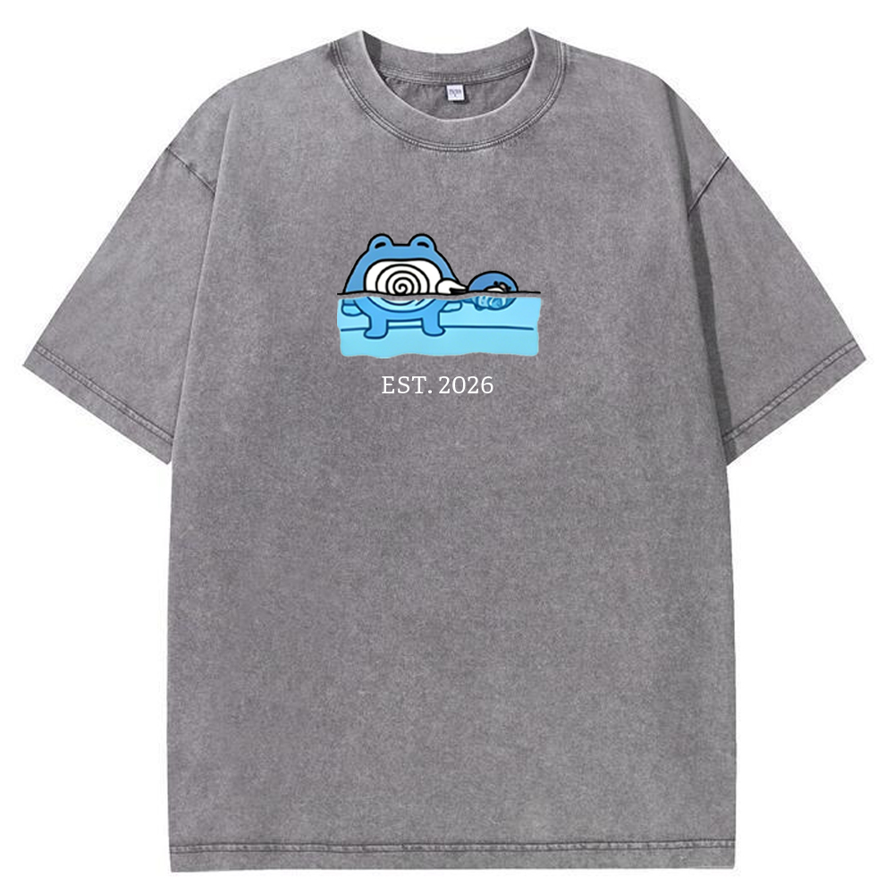 Cute Parent & Kid Poliwhirl Vintage Washed T-Shirt