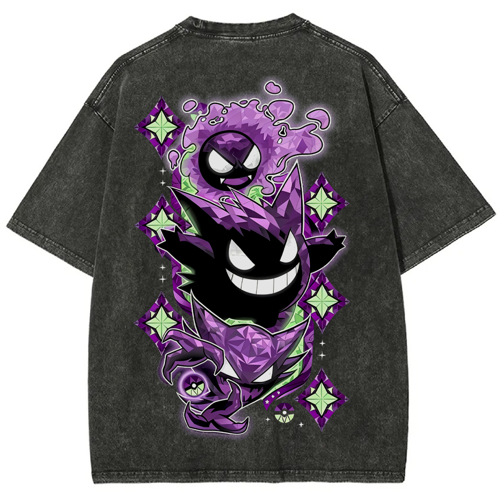 Crystal Ghost Evolution Full Back Graphic Tee | Pokemon Anime