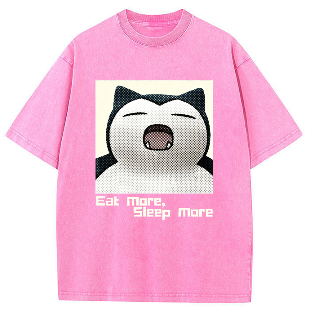 Lazy Daily Snorlax Cartoon Tee | Pokemon Anime