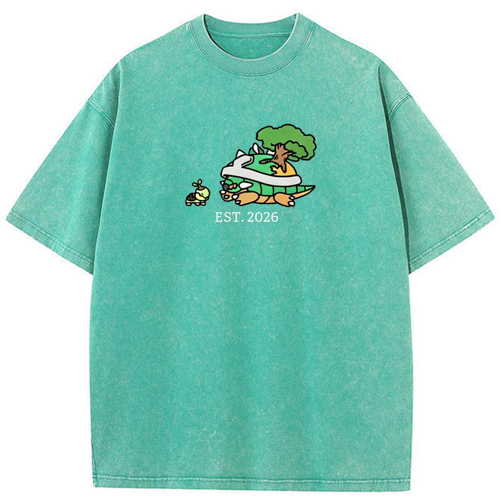 Cute Parent & Kid Torterra Vintage Washed T-Shirt