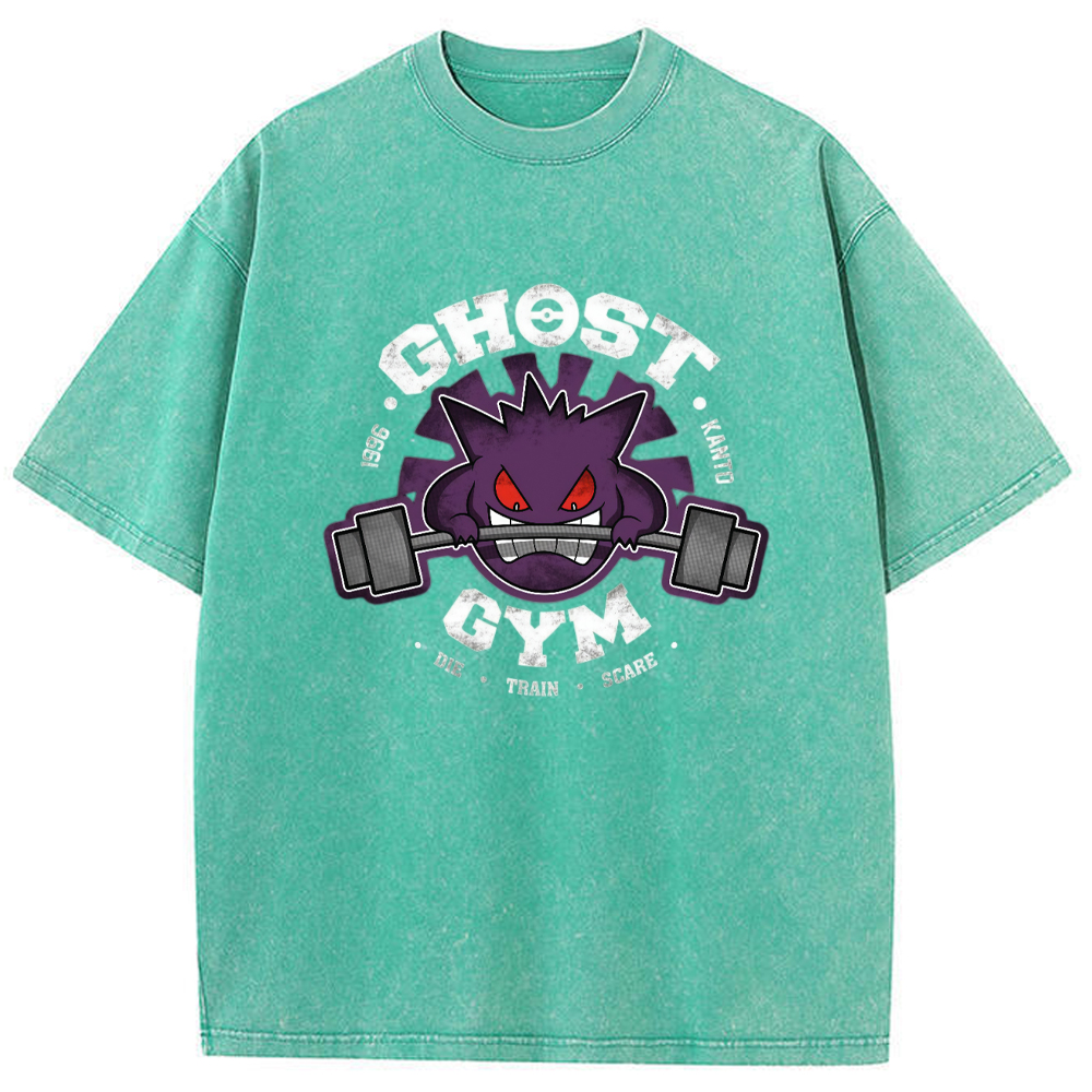 Grunge Ghost Gym Gengar Wash Vintage Tee | Pokemon Anime