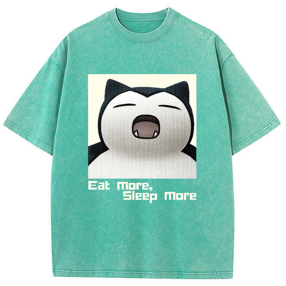 Lazy Daily Snorlax Cartoon Tee | Pokemon Anime