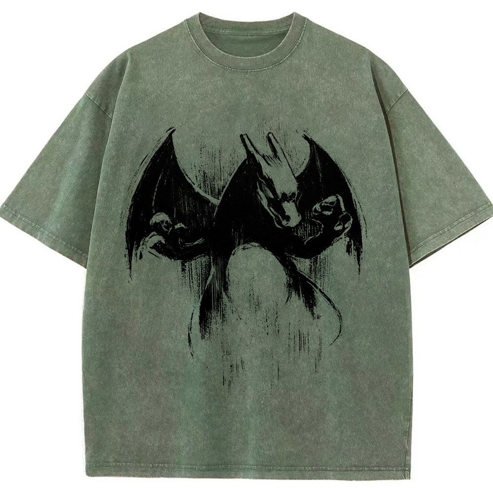Sumie Charizard Brush Art Tee | Pokemon Anime