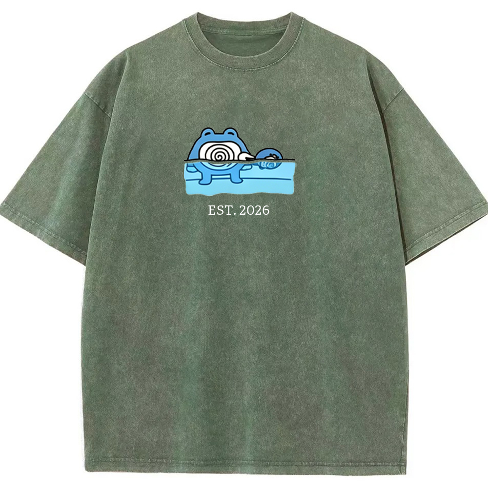 Cute Parent & Kid Poliwhirl Vintage Washed T-Shirt