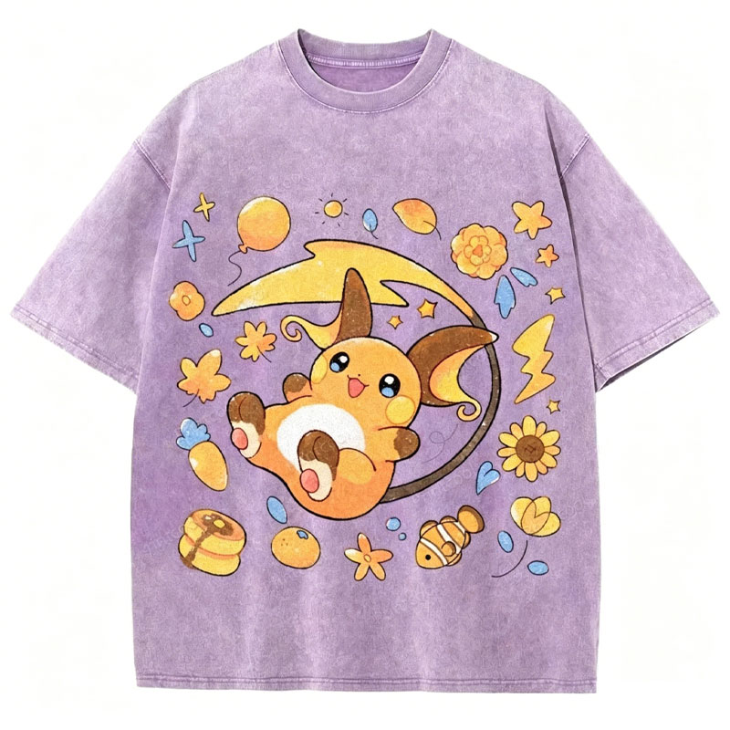 Pokémon Raichu Unisex Vintage Washed Tee