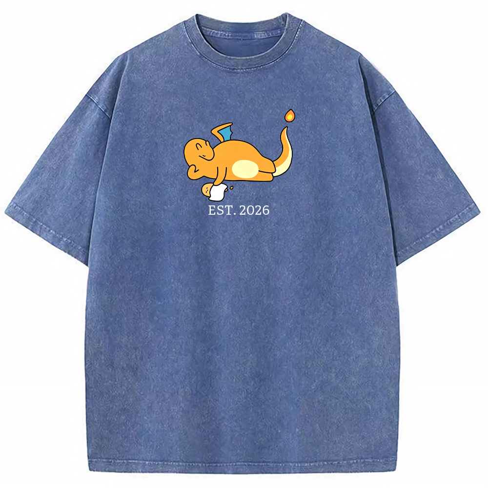Cute Parent & Kid Charmander Vintage Washed T-Shirt