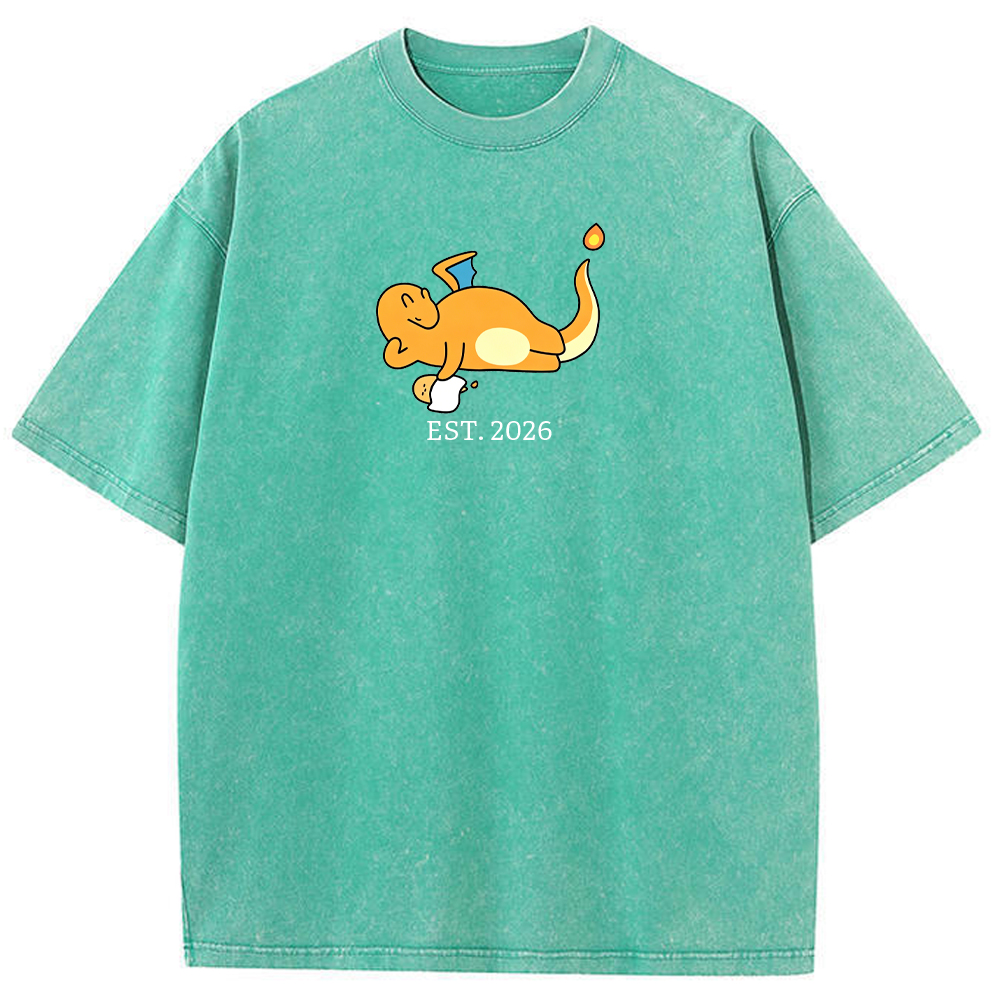 Cute Parent & Kid Charmander Vintage Washed T-Shirt