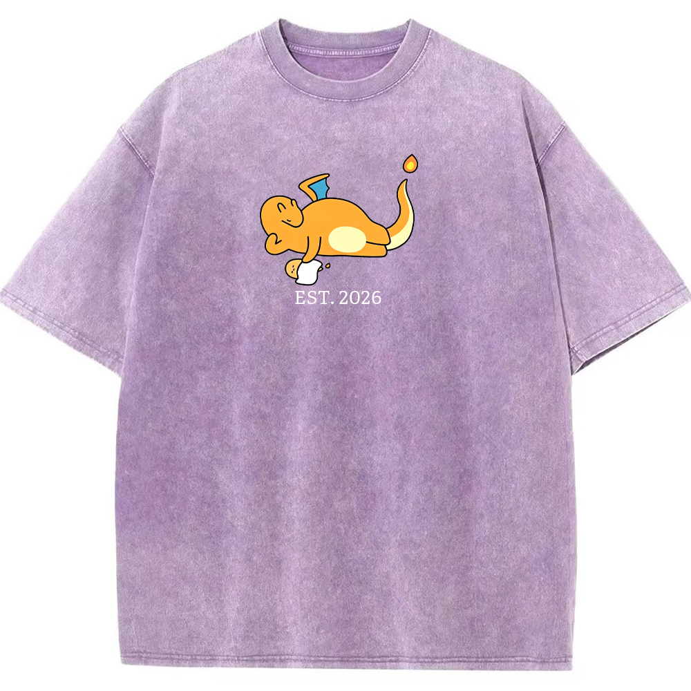 Cute Parent & Kid Charmander Vintage Washed T-Shirt