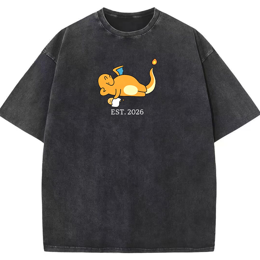 Cute Parent & Kid Charmander Vintage Washed T-Shirt
