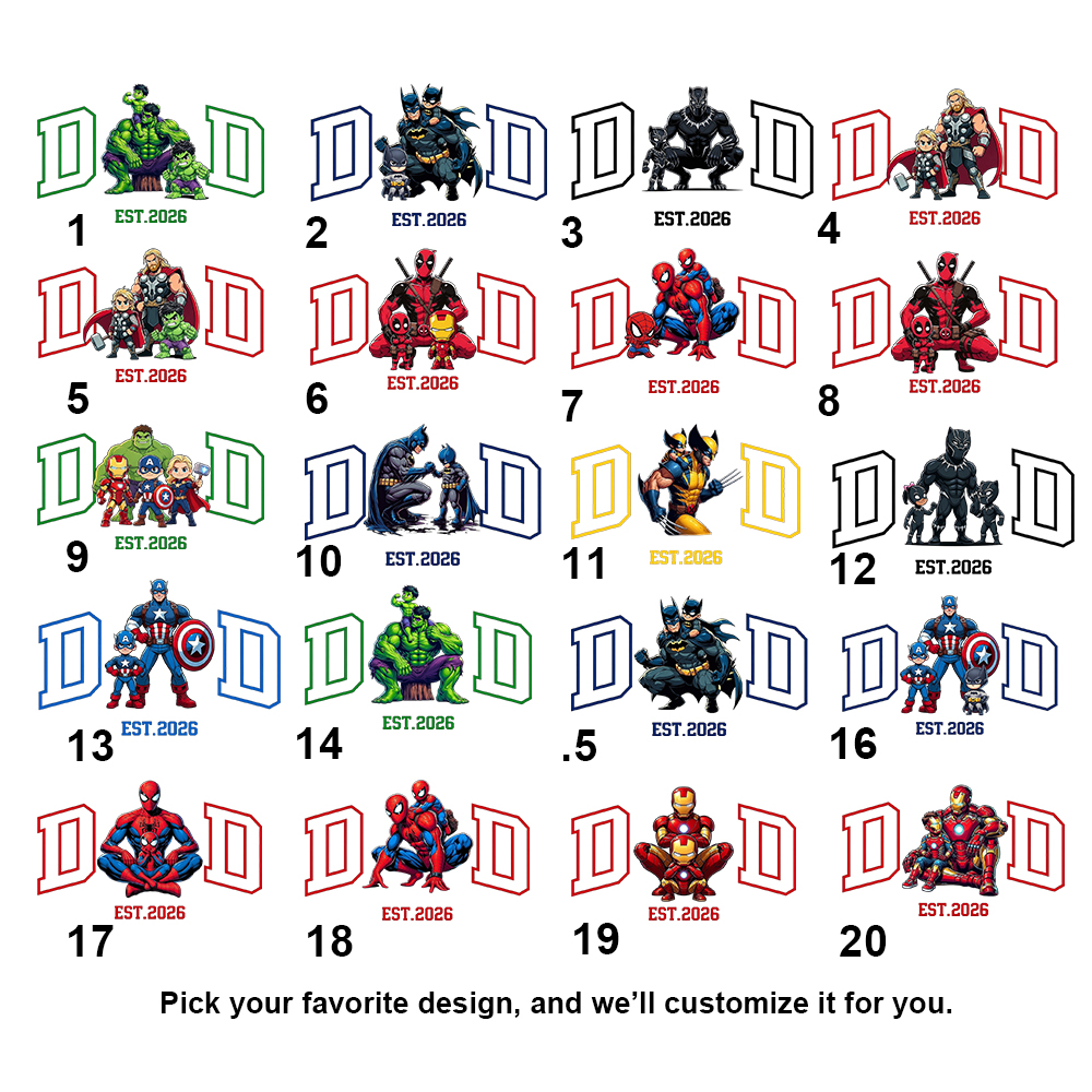 Superhero DAD Est 2026 Embroidered, New Dad Fatherhood Gift Sweatshirt