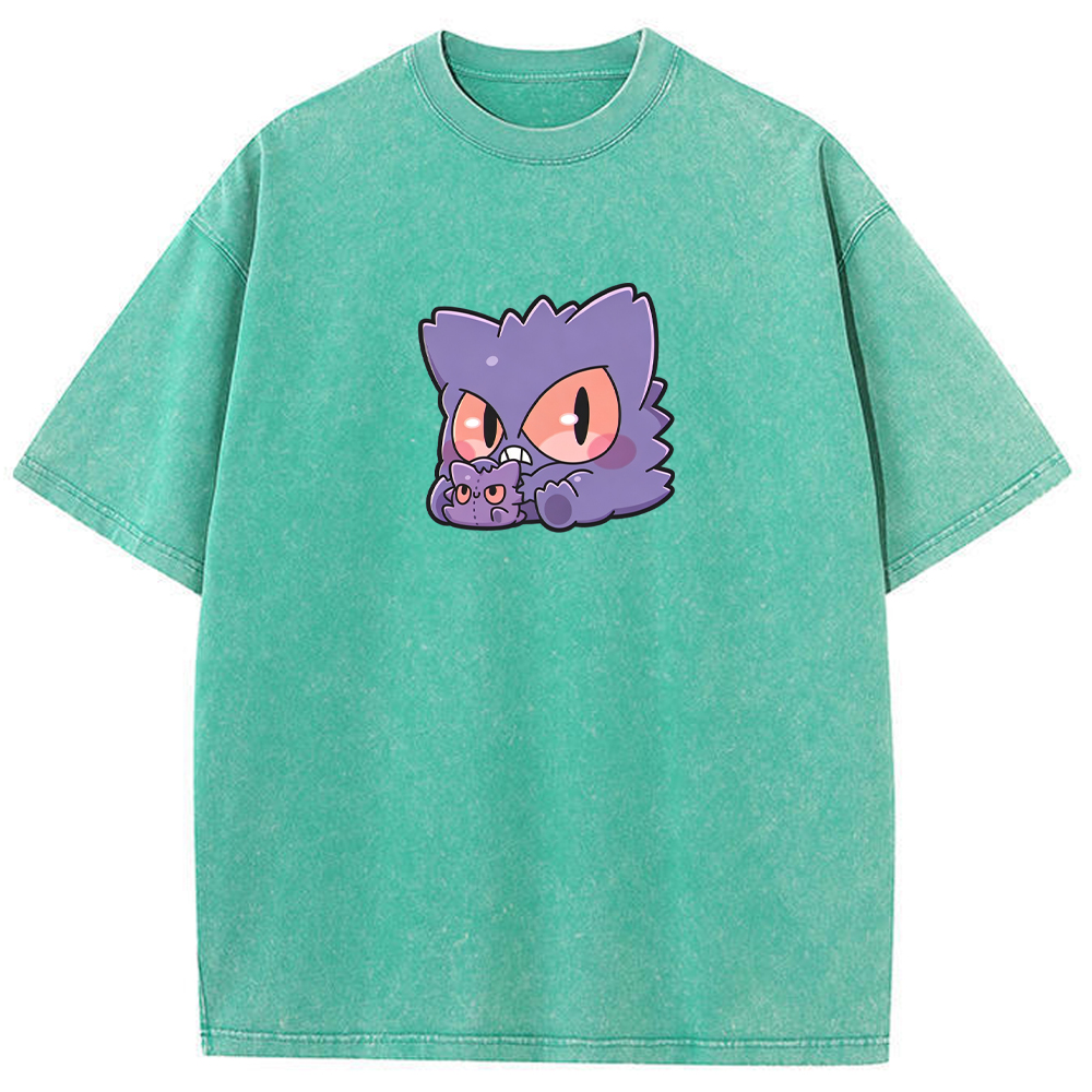 Mini Gengar & Ghastly Pocket Cute Cartoon Tee | Pokemon Anime