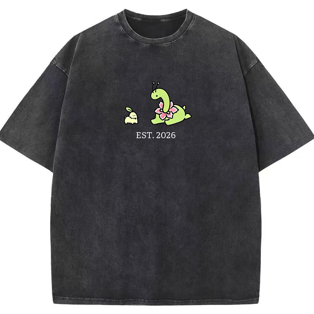 Cute Parent & Kid Meganium Vintage Washed T-Shirt