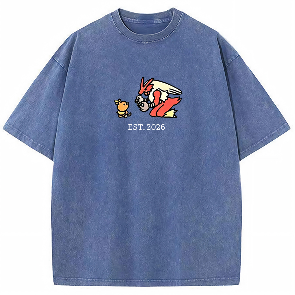 Cute Parent & Kid Blaziken Vintage Washed T-Shirt