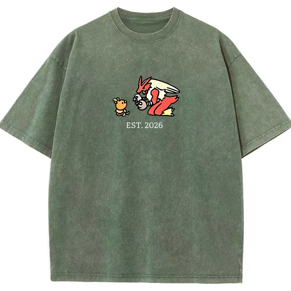 Cute Parent & Kid Blaziken Vintage Washed T-Shirt