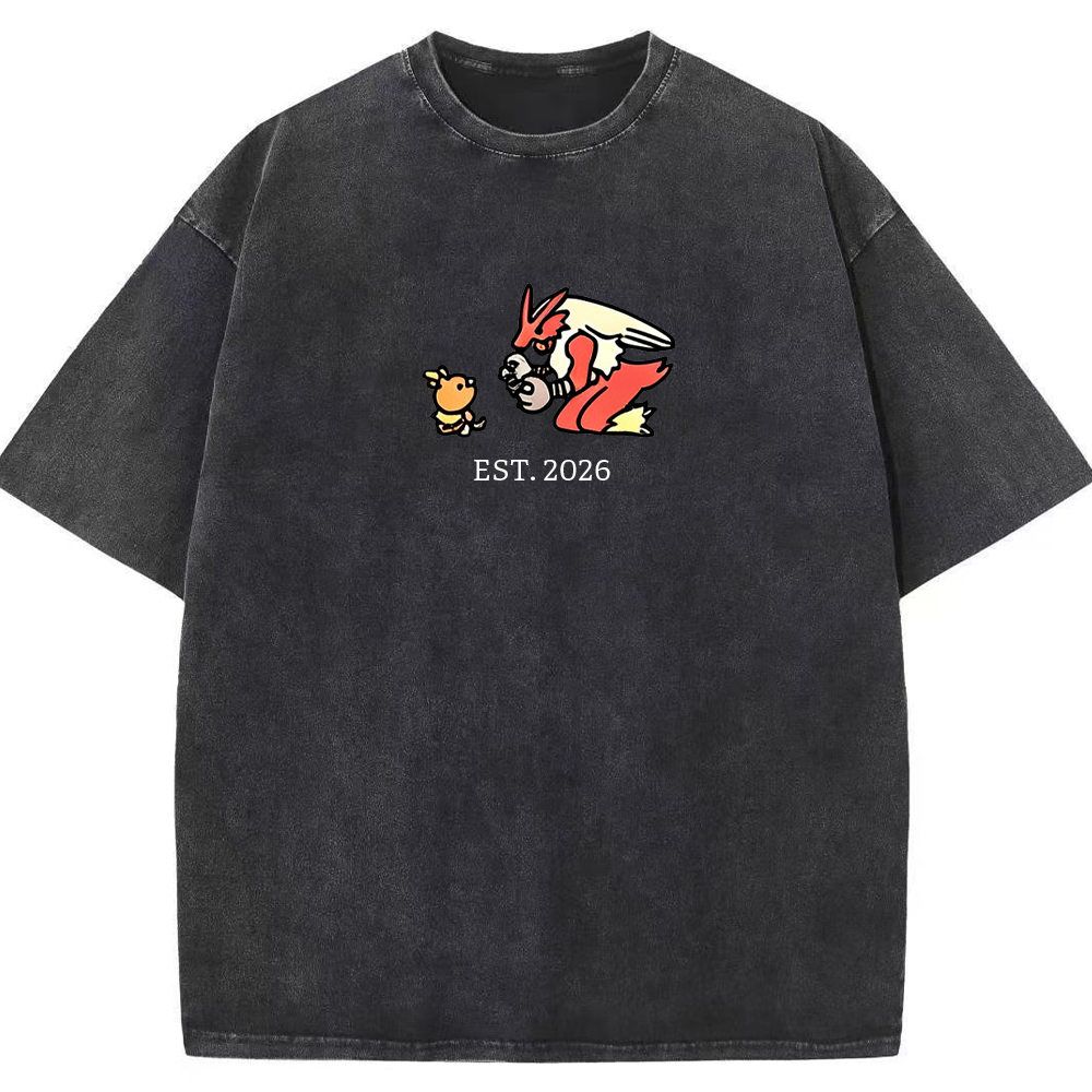 Cute Parent & Kid Blaziken Vintage Washed T-Shirt
