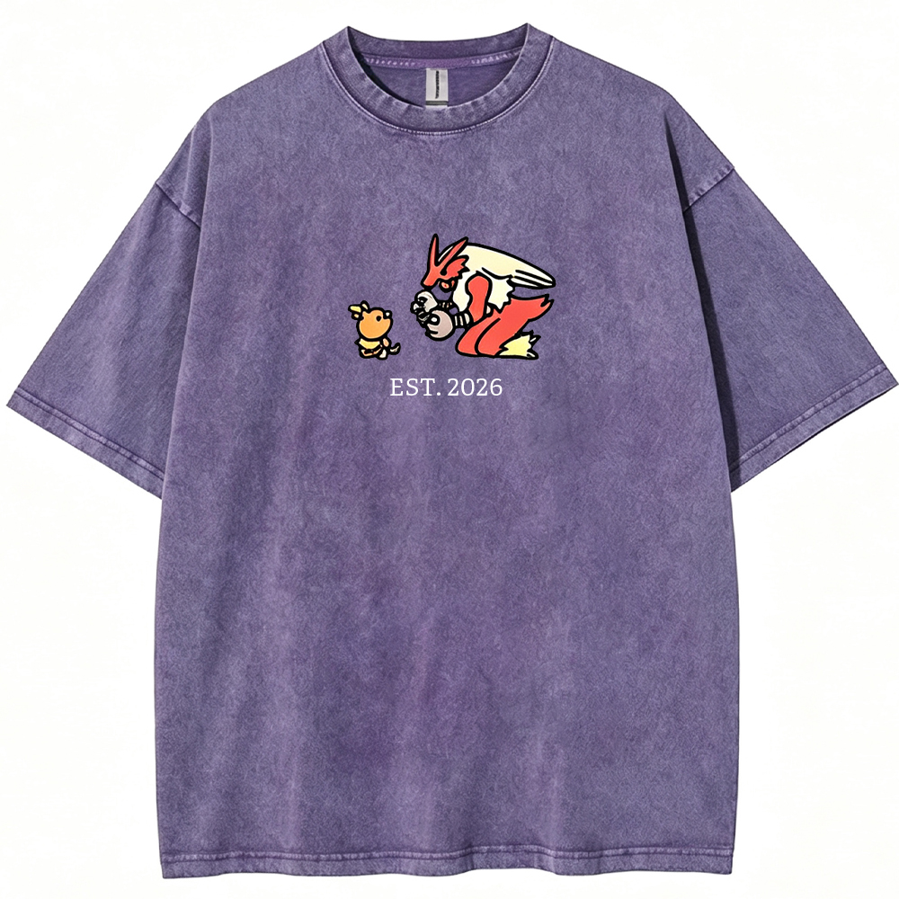 Cute Parent & Kid Blaziken Vintage Washed T-Shirt