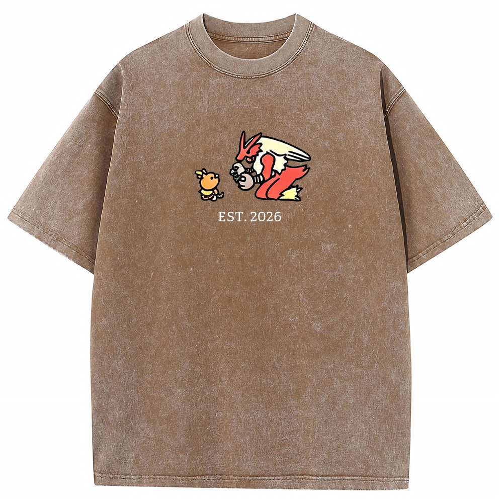 Cute Parent & Kid Blaziken Vintage Washed T-Shirt