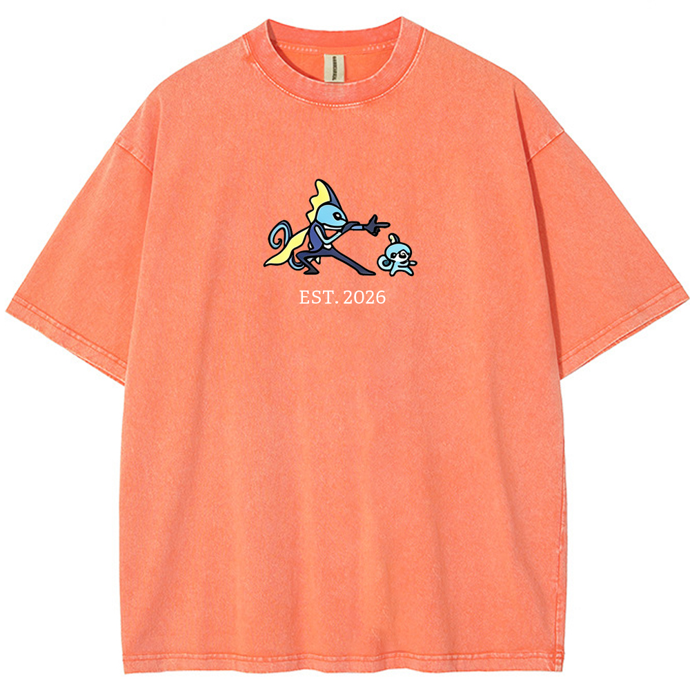 Cute Parent & Kid Inteleon Vintage Washed T-Shirt