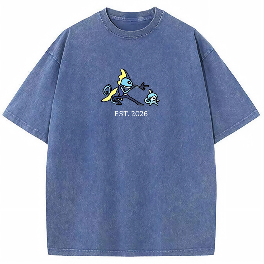 Cute Parent & Kid Inteleon Vintage Washed T-Shirt