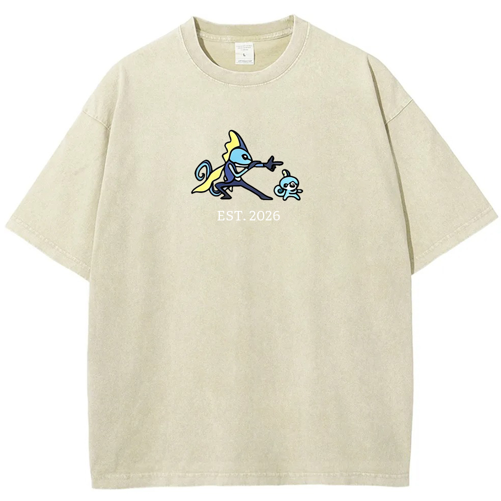 Cute Parent & Kid Inteleon Vintage Washed T-Shirt