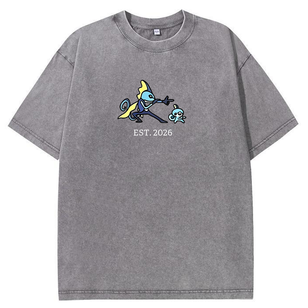 Cute Parent & Kid Inteleon Vintage Washed T-Shirt