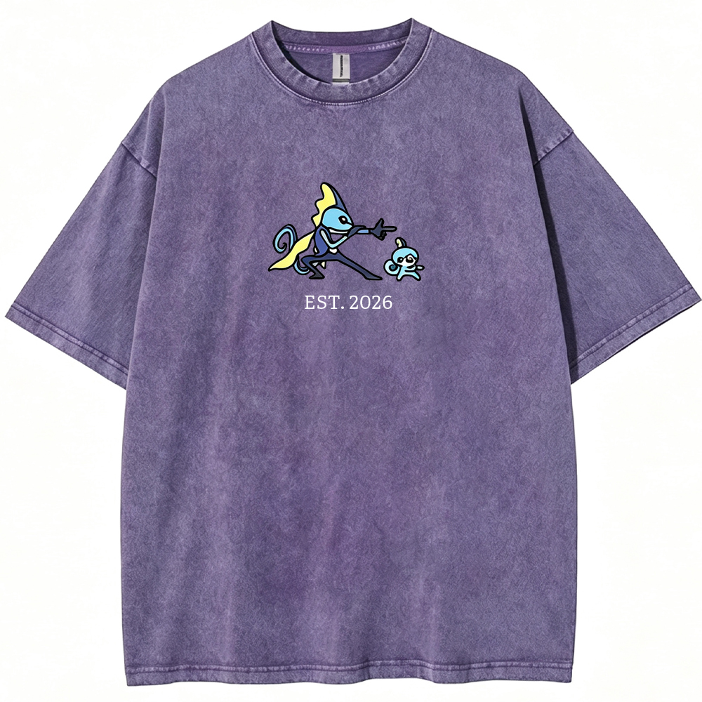 Cute Parent & Kid Inteleon Vintage Washed T-Shirt