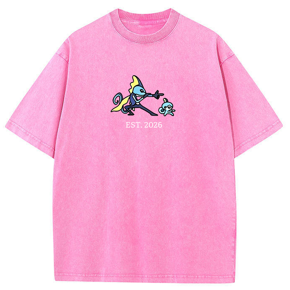 Cute Parent & Kid Inteleon Vintage Washed T-Shirt