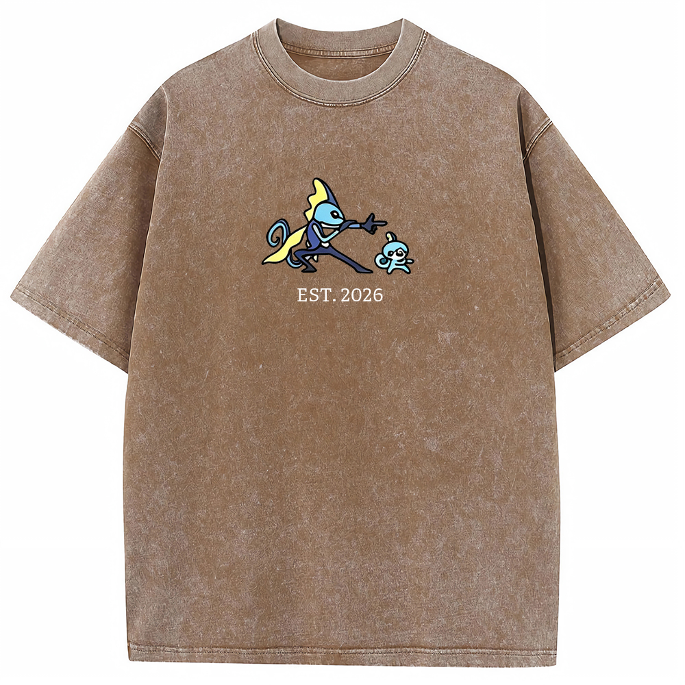 Cute Parent & Kid Inteleon Vintage Washed T-Shirt