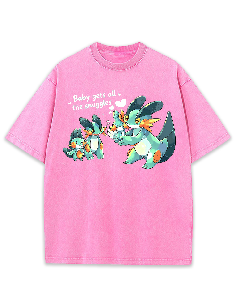 Parent & Kid Swampert Family Snuggle Vintage Washed T-Shirt