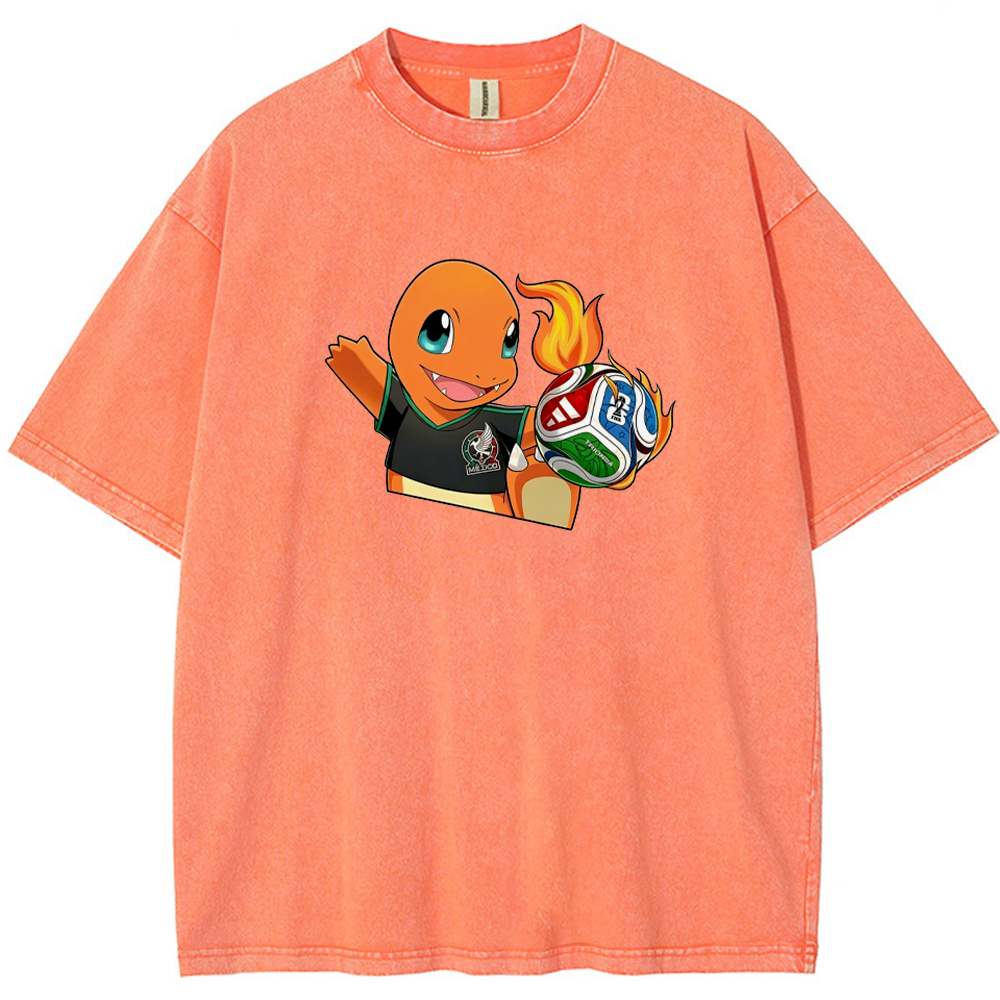 2026 World Cup Pokemon Mexico Charmander Graphic Tee