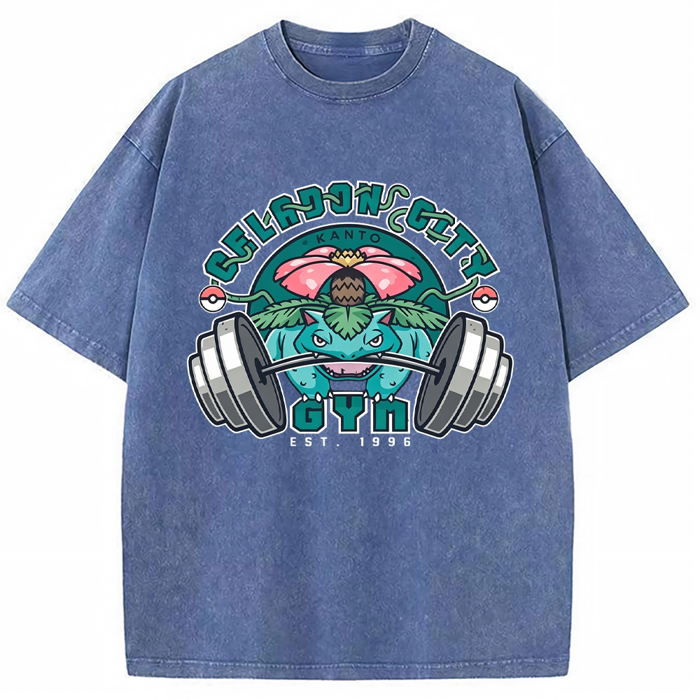 Retro City Gym Venusaur Wash Vintage Tee | Pokemon Anime