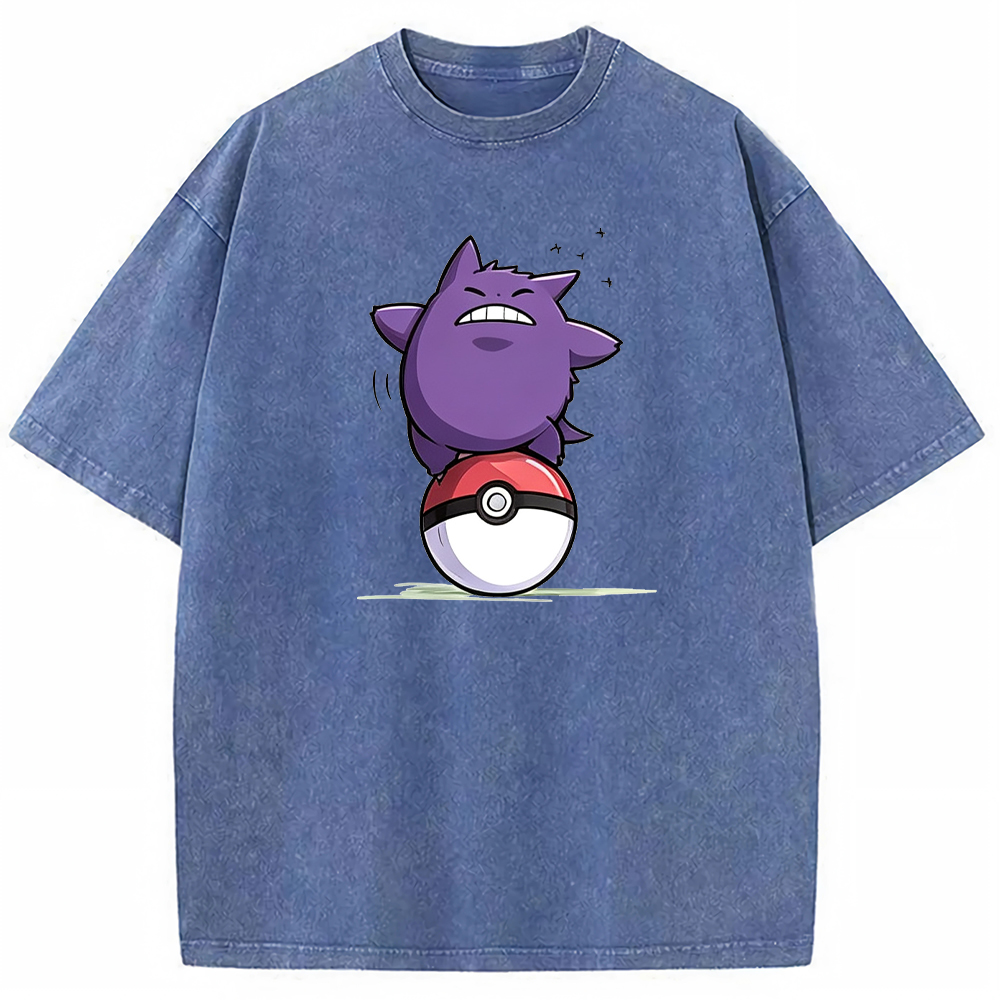 Funny Gengar Pokeball Prank Cartoon Tee | Pokemon Anime