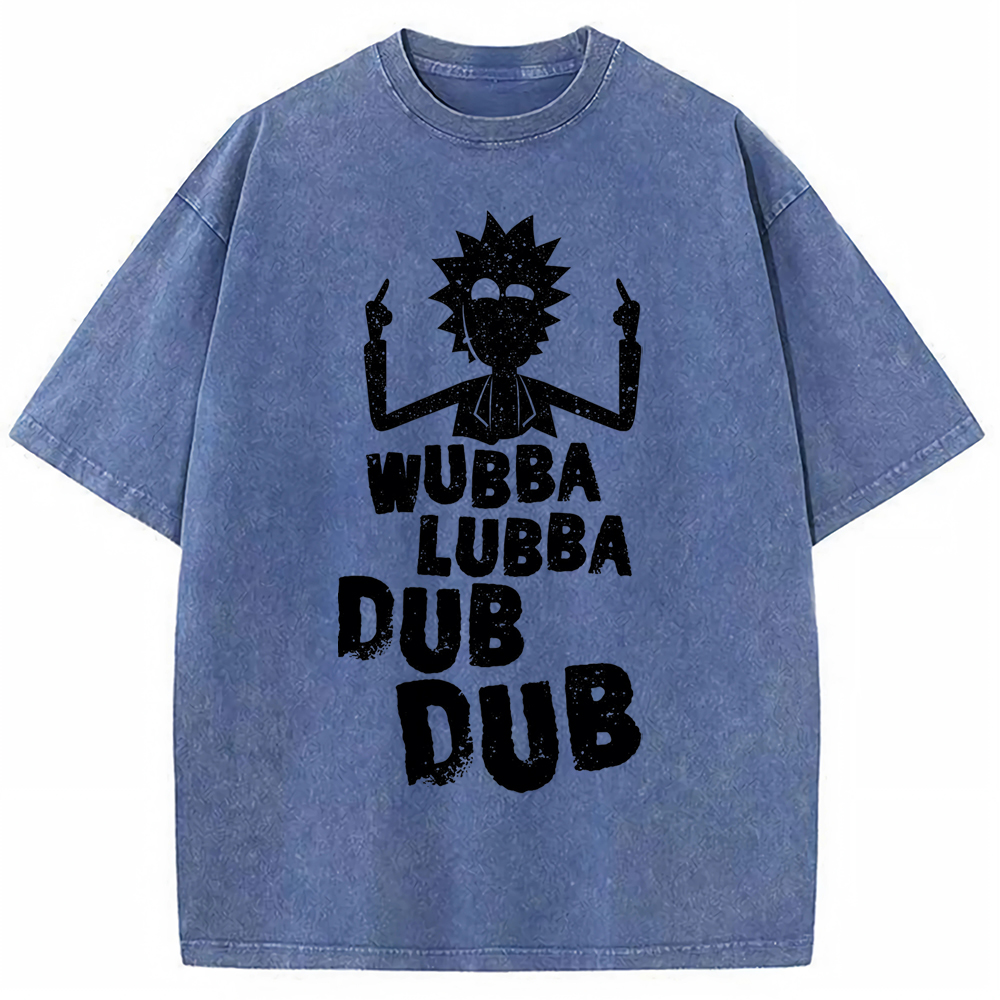Retro Meme Rick Middle Finger Vintage Text Cartoon Tee