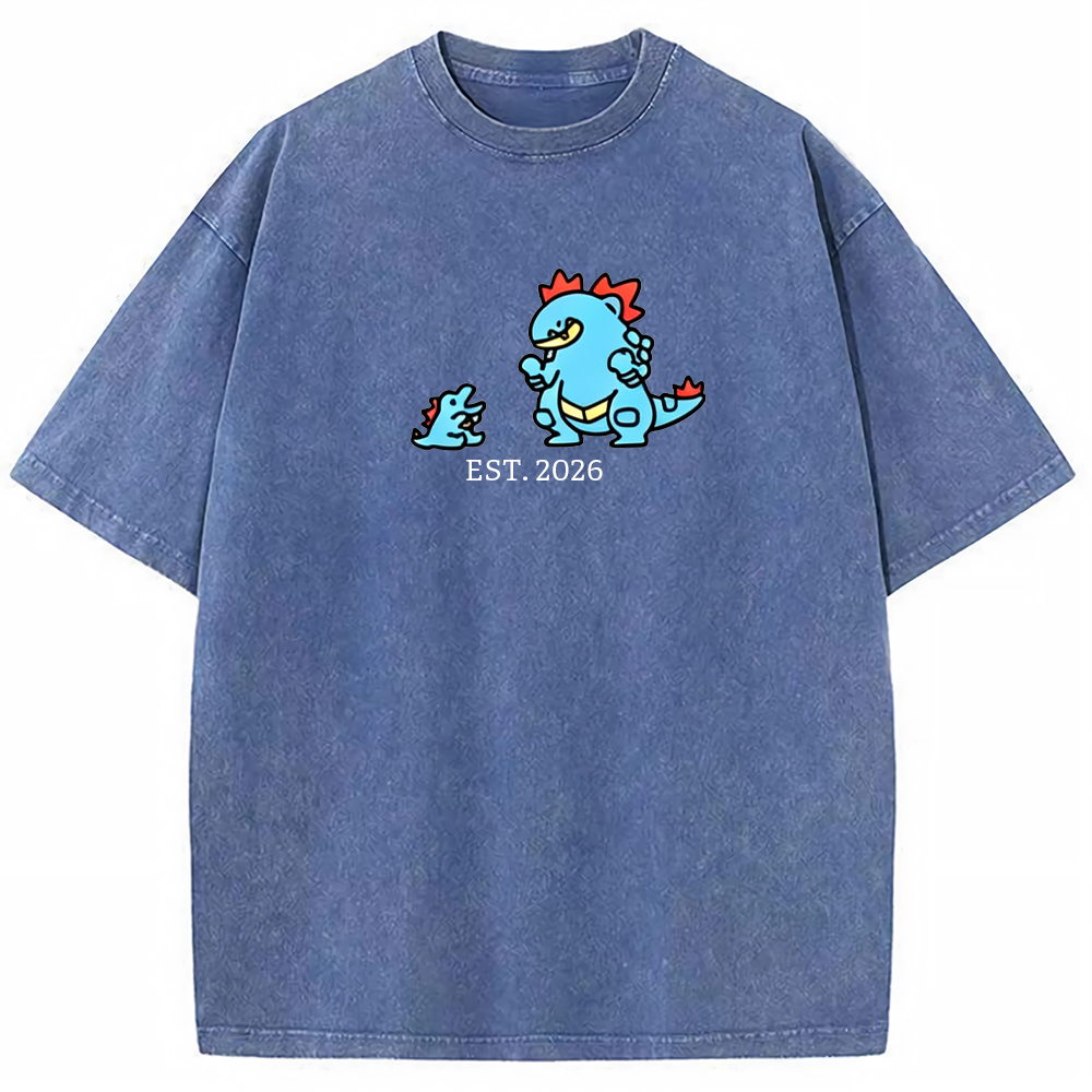 Cute Parent & Kid Feraligatr Vintage Washed T-Shirt