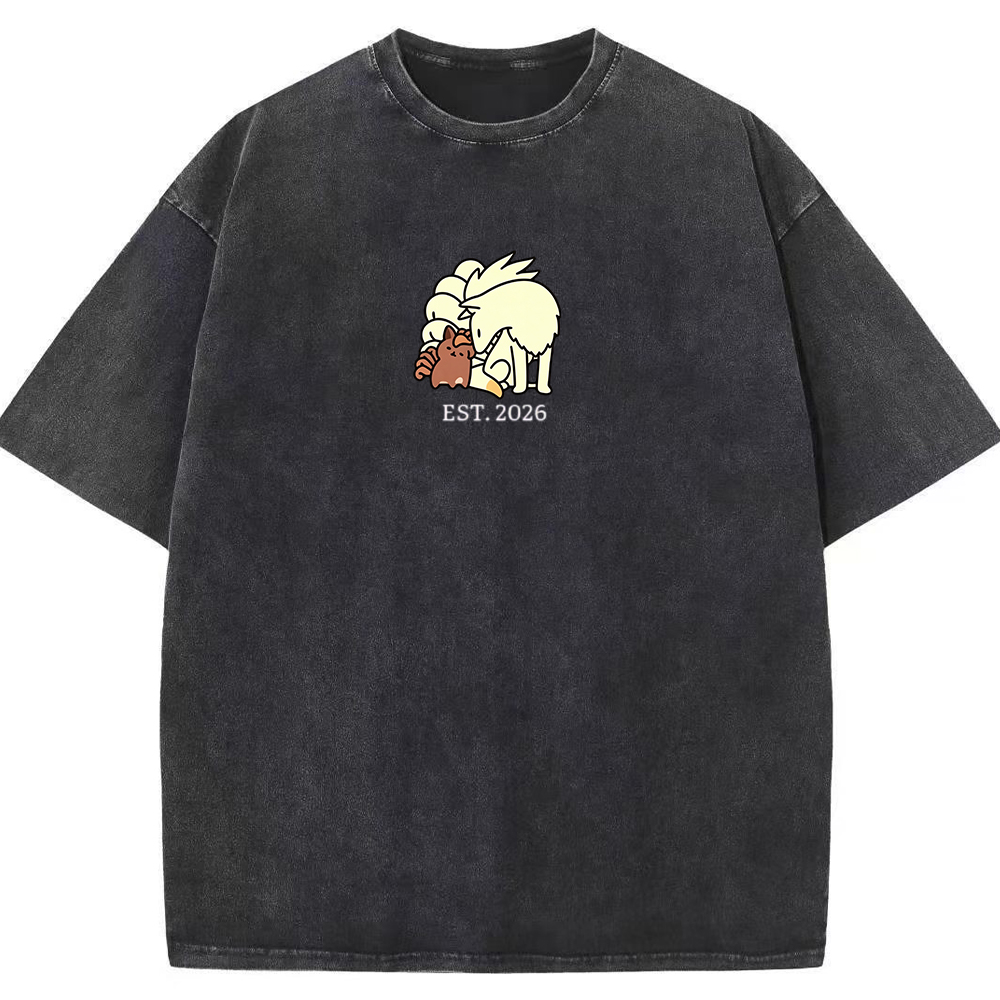 Cute Parent & Kid Arcanine Vintage Washed T-Shirt