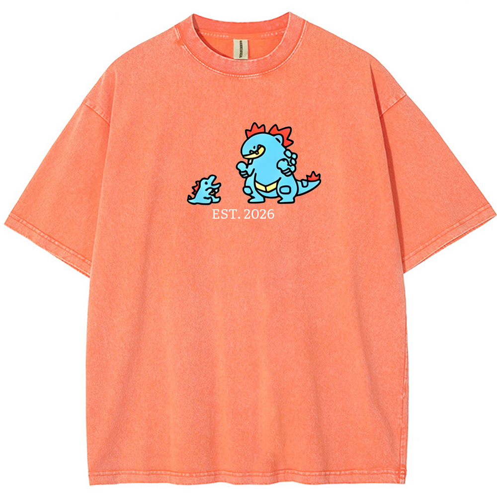 Cute Parent & Kid Feraligatr Vintage Washed T-Shirt