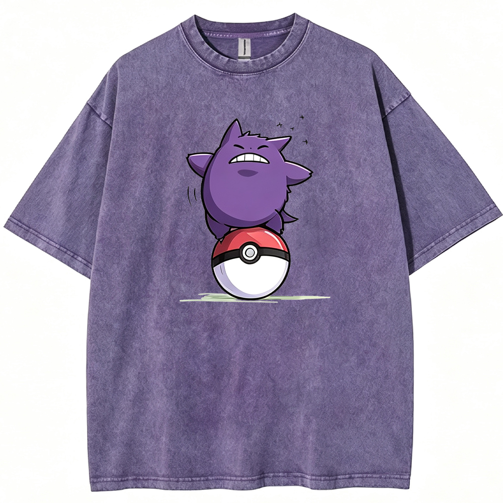Funny Gengar Pokeball Prank Cartoon Tee | Pokemon Anime