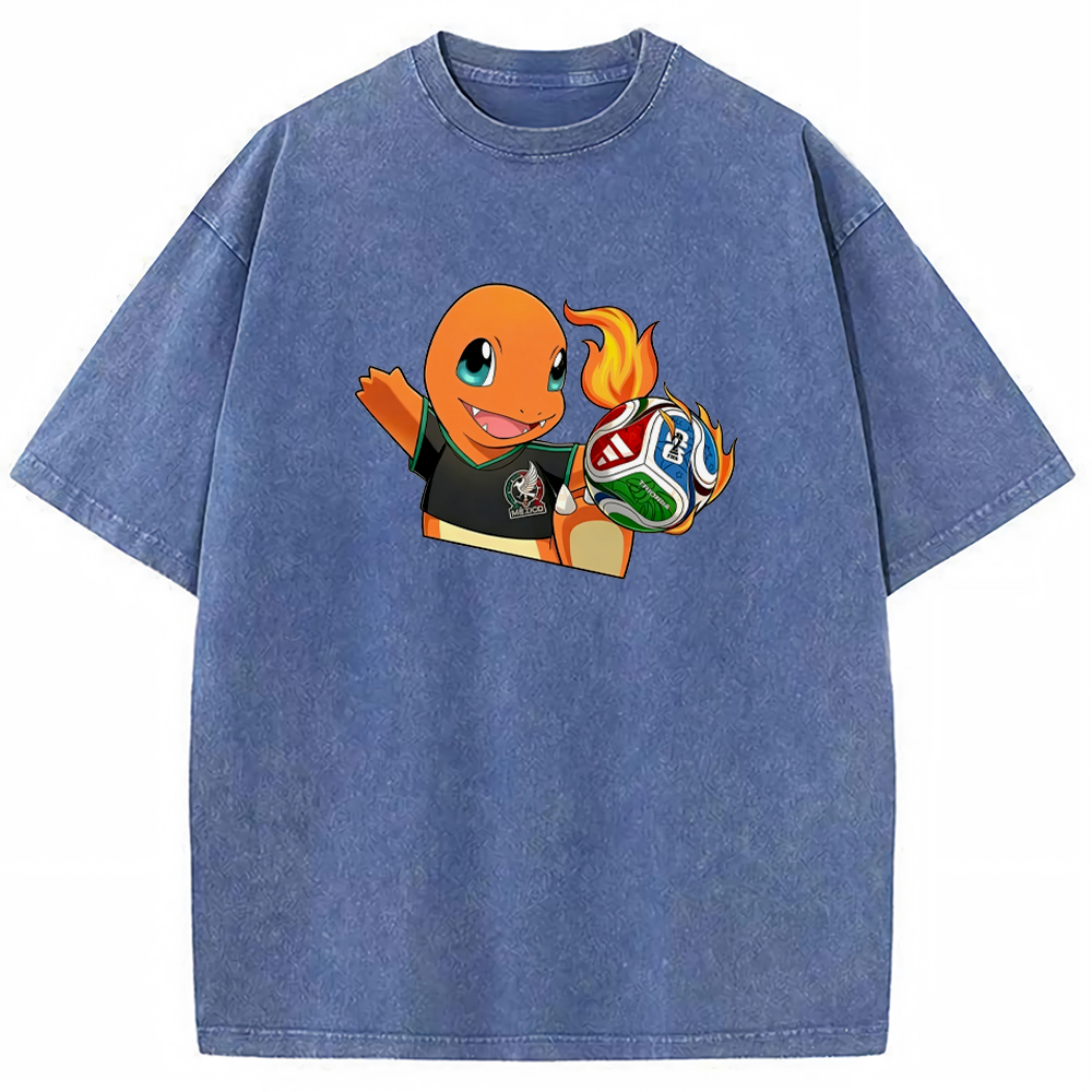 2026 World Cup Pokemon Mexico Charmander Graphic Tee