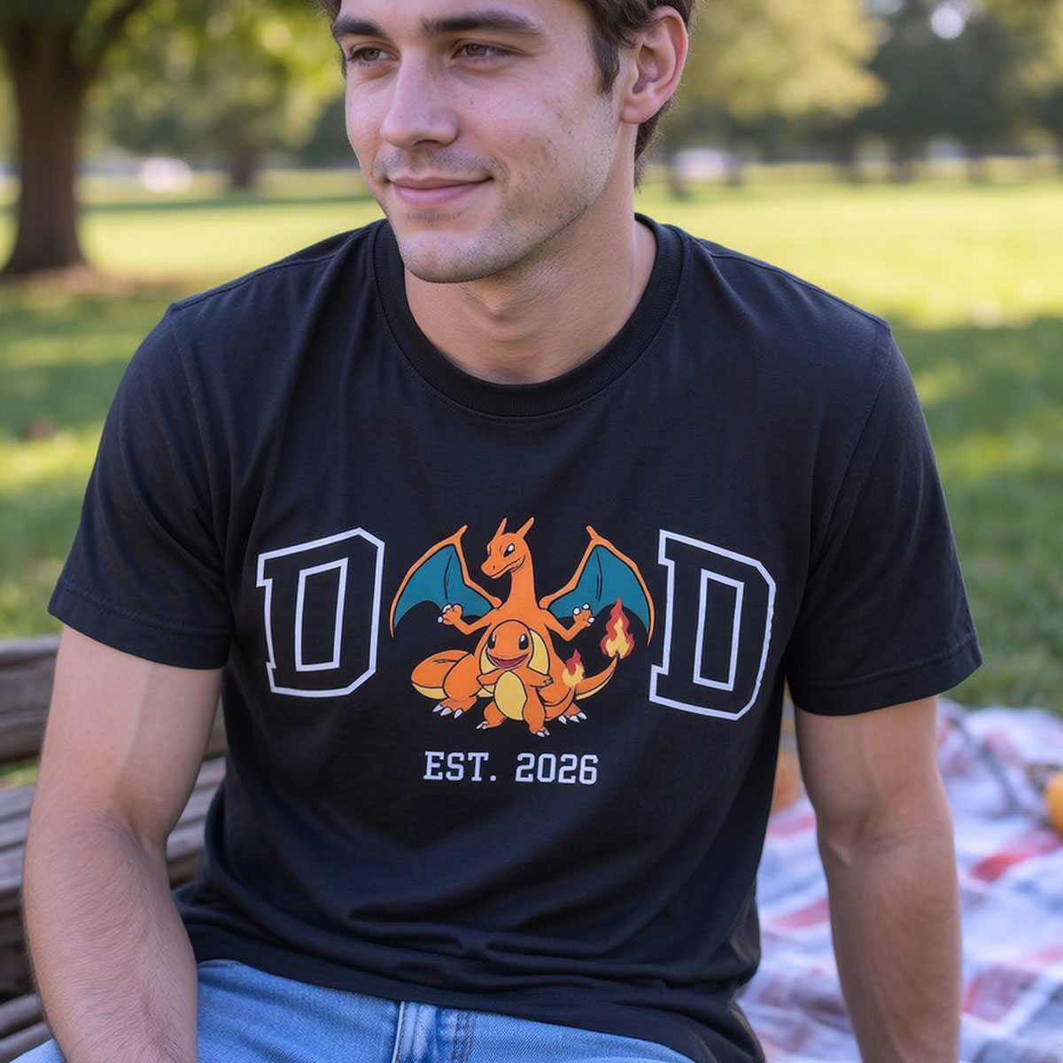 Custom PokaDad Shirt | Personalized Print Tee for Dad