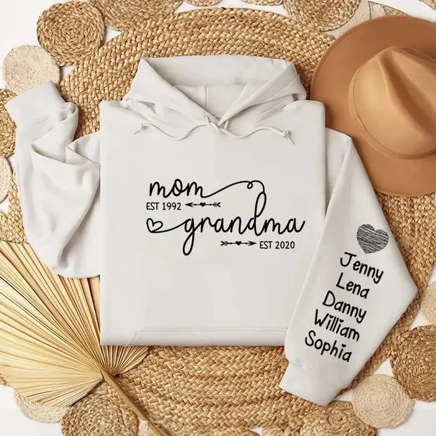 Custom Est Year Sweatshirt - Personalized Gift for Mom, Grandma