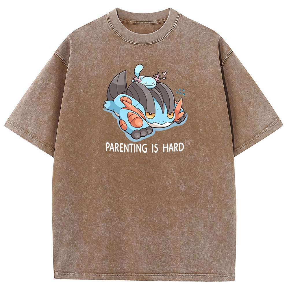 Parenting Is Hard Mudkip Parent Vintage Washed T-Shirt