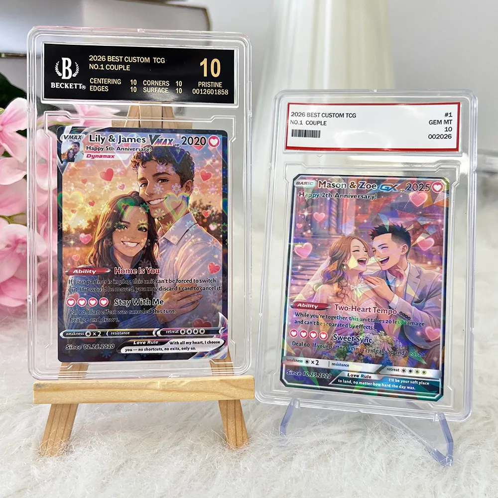 💕Personalized Couple Anime Art Pokecard Trading Card
